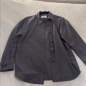 Aritzia Babaton Grey Button Down Shirt